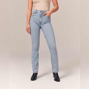 Abercrombie & Fitch Curve Love Slim Straight Ultra High Rise Jeans